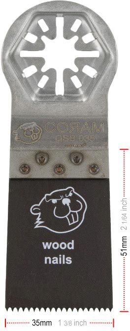 QSB 035 CORAM B-Cut Sägeblatt mit Quickaufnahme, Spitzverzahnt, Bi-Metall, 35 mm, SWISS MADE VE 10 Stück im Karton