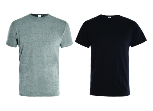 Duo T-Shirt grau + schwarz