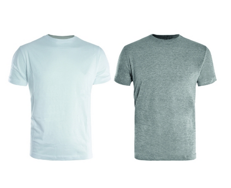 Duo T-Shirt grau+weiss